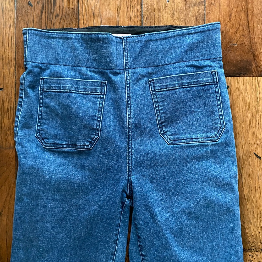 Show Me Your Mumu Farrah Pull On Trousers Jeans Deep End Large - Picture 2 of 10